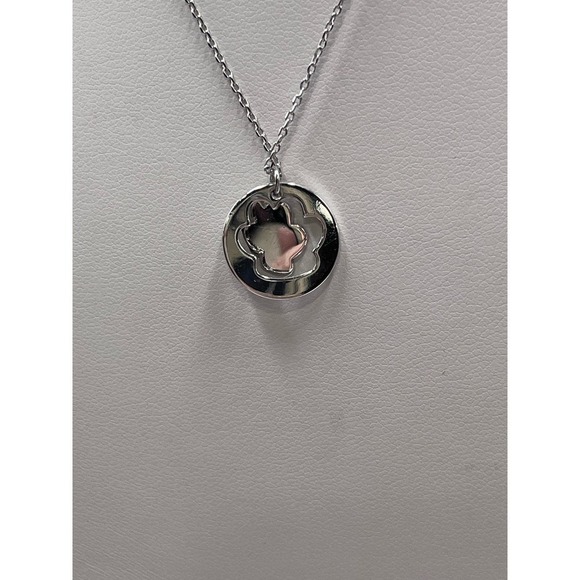 TCS Swarovski Crystal Pave Paw Print‎ Silver Tone Necklace - Picture 6 of 10